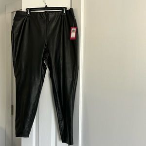 Womens Faux Leather Pants